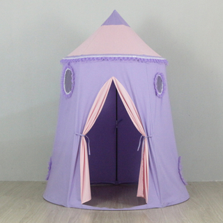 Jouet mou d'intérieur adapté aux besoins du client pourpre de garçons filles enfants jouent des tentes de maison de jouets avec une porte