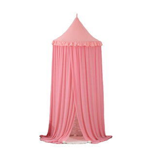 Auvent de lit suspendu en dentelle rétractable rose de style princesse 2020 pour enfants